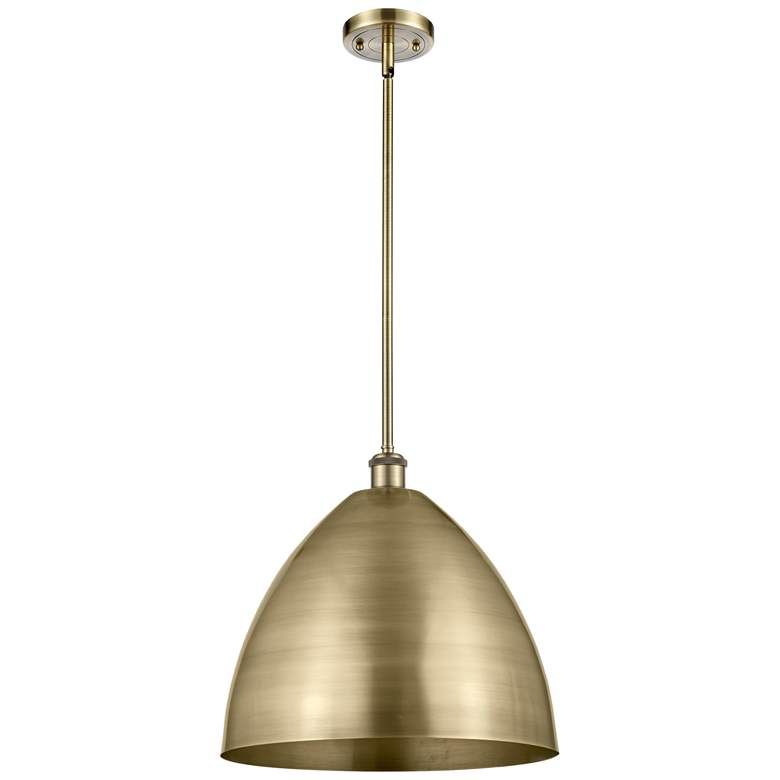 Image 1 Bristol 15 3/4" Wide Antique Brass Steel Pendant Light