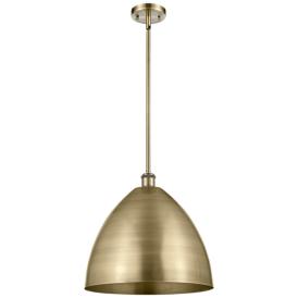 Bristol 15 3/4" Wide Antique Brass Steel Pendant Light Bristol 15 3/4" Wide Antique Brass Steel Pendant Light