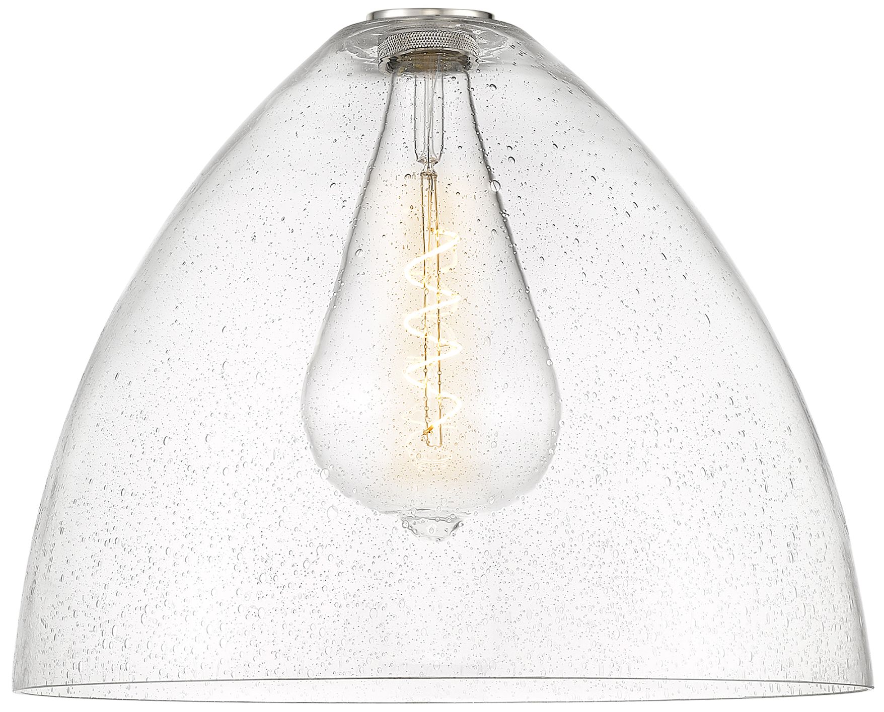 Image 4 Bristol 15 3/4"W Rubbed Bronze Pendant Light w/ Seeded Shade more views