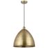 Bristol 16" Wide Antique Brass Pendant Light