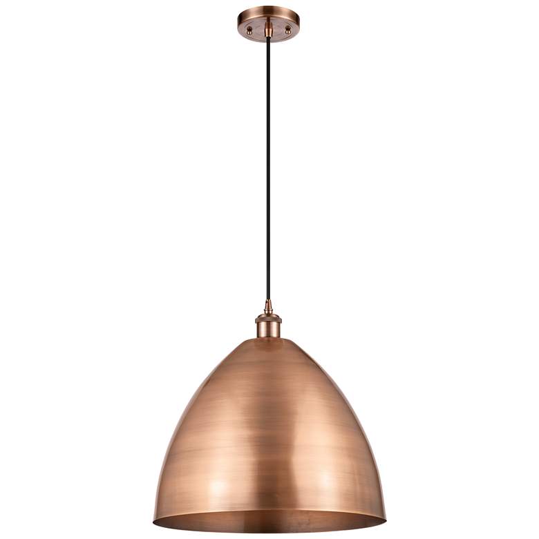 Image 1 Bristol 16" Wide Antique Copper Dome Pendant Light