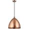 Bristol 16" Wide Antique Copper Dome Pendant Light