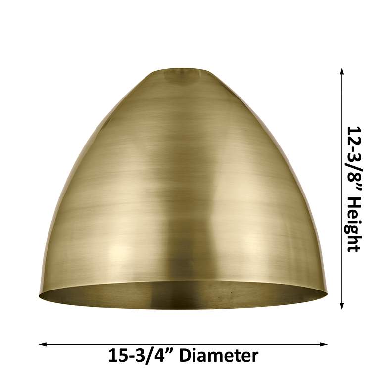 Image 5 Bristol 16" Wide Antique Copper Dome Pendant Light more views