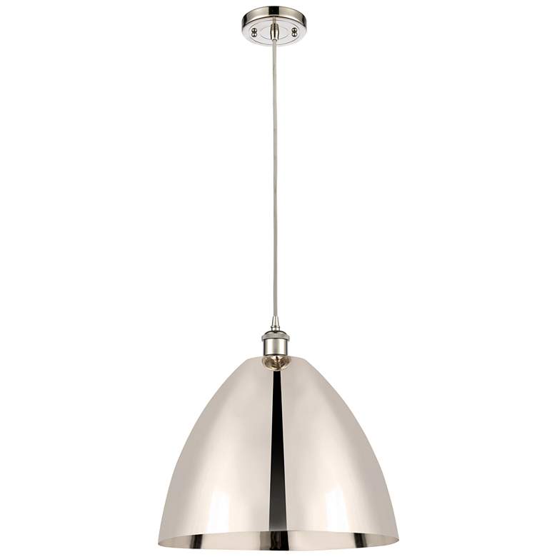 Image 1 Bristol 16" Wide Polished Nickel Corded LED Pendant Light