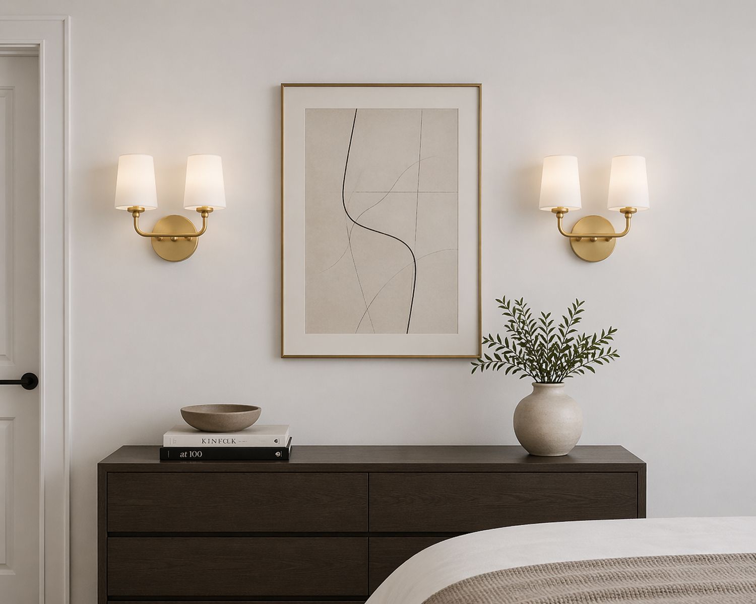 Bristol 2-Light Sconce - Satin Brass