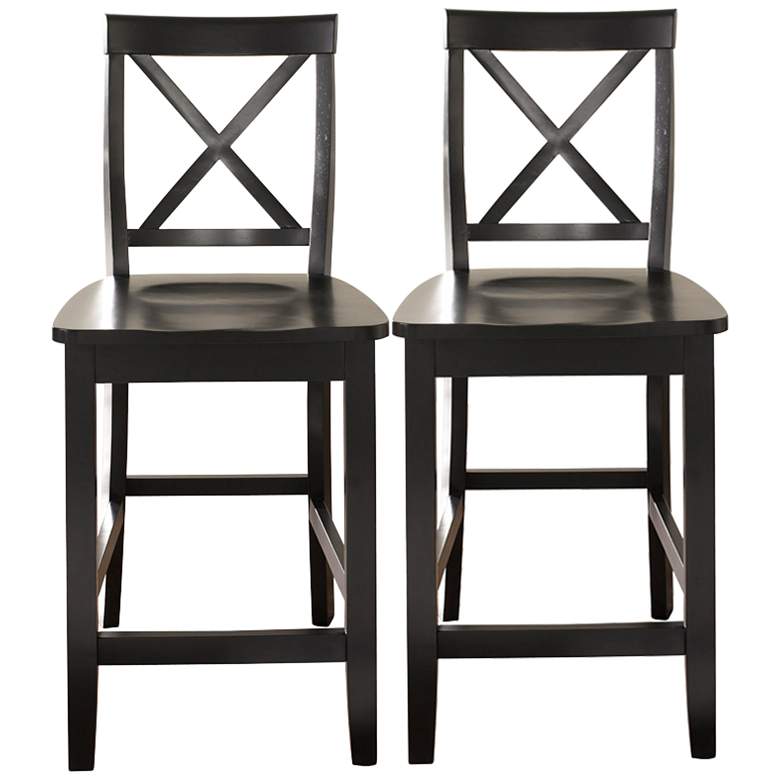 Image 2 Bristol 24 inch Black Armless Counter Stools Set of 2 more views