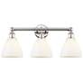 1_Bristol 25 1/2"W Polished Nickel White 3-Light Bath Light