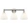 Bristol 25 1/2"W Polished Nickel White 3-Light Bath Light