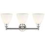 2_Bristol 25 1/2"W Polished Nickel White 3-Light Bath Light more views