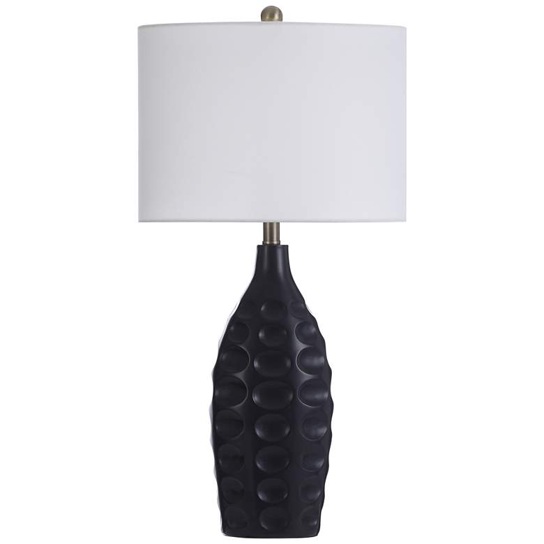Image 2 Bristol 29 inch Modern Black Dimpled Vase Table Lamp