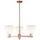 Bristol 29" Wide 3-Light Antique Copper Chandelier w/ Matte White Shade