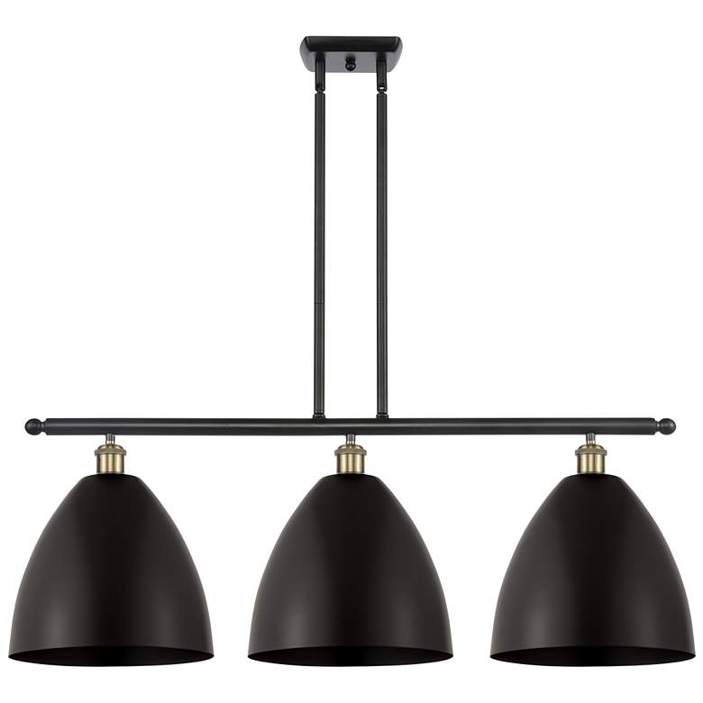 Image 1 Bristol 38 1/2" Wide Black 3-Light Linear Chandelier