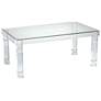 3_Bristol 42" Wide Acrylic and Glass Rectangular Modern Coffee Table