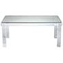 4_Bristol 42" Wide Acrylic and Glass Rectangular Modern Coffee Table more views