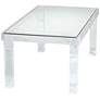 5_Bristol 42" Wide Acrylic and Glass Rectangular Modern Coffee Table more views
