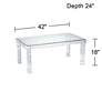 7_Bristol 42" Wide Acrylic and Glass Rectangular Modern Coffee Table more views