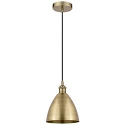 Bristol 7 1/2" Wide Antique Brass Mini Pendant