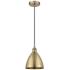 Bristol 7 1/2" Wide Antique Brass Mini Pendant