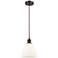 Bristol 7 1/2" Wide Bronze and White Glass Mini Pendant