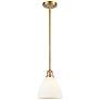 1_Bristol 7 1/2" Wide Satin Gold LED Mini Pendant