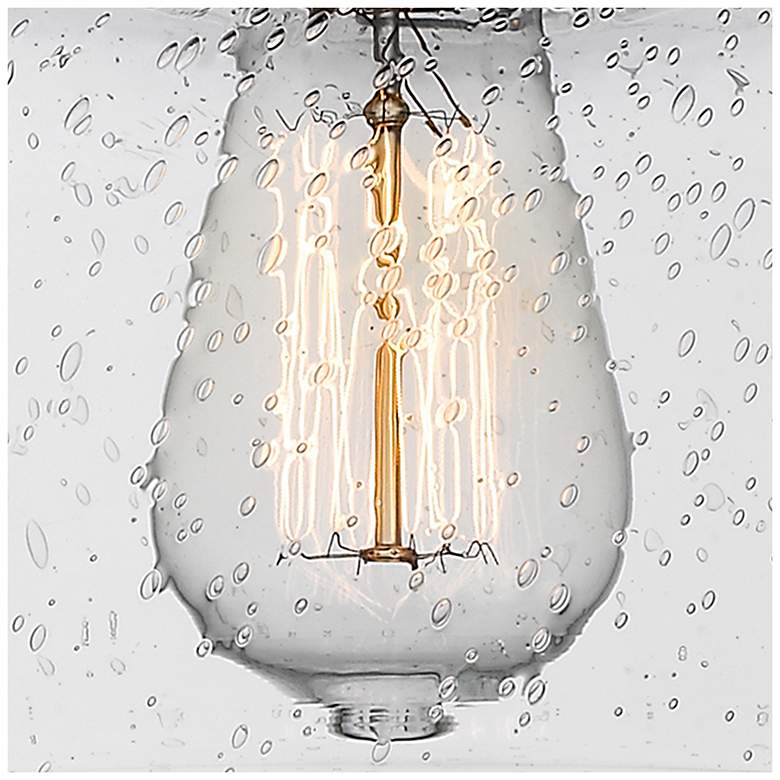 Image 4 Bristol 7 1/2"W Brushed Nickel Mini Pendant w/ Seedy Shade more views