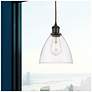 2_Bristol 7 1/2"W Oil-Rubbed Bronze Mini Pendant w/ Clear Shade more views