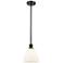 Bristol 7 1/2"W Oil-Rubbed Bronze Mini Pendant w/ White Glass