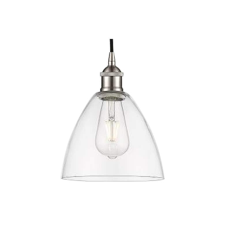 Image 2 Bristol 8" Brushed Satin Nickel Cord Hung Mini Pendant more views