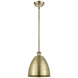 Bristol 9" Wide Antique Brass Mini Pendant
