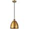 Bristol 9" Wide Brushed Brass Mini Pendant