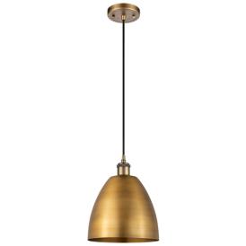Bristol 9" Wide Brushed Brass Mini Pendant Bristol 9" Wide Brushed Brass Mini Pendant