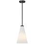 1_Bristol 9" Wide Matte Black Mini Pendant with Opal Glass