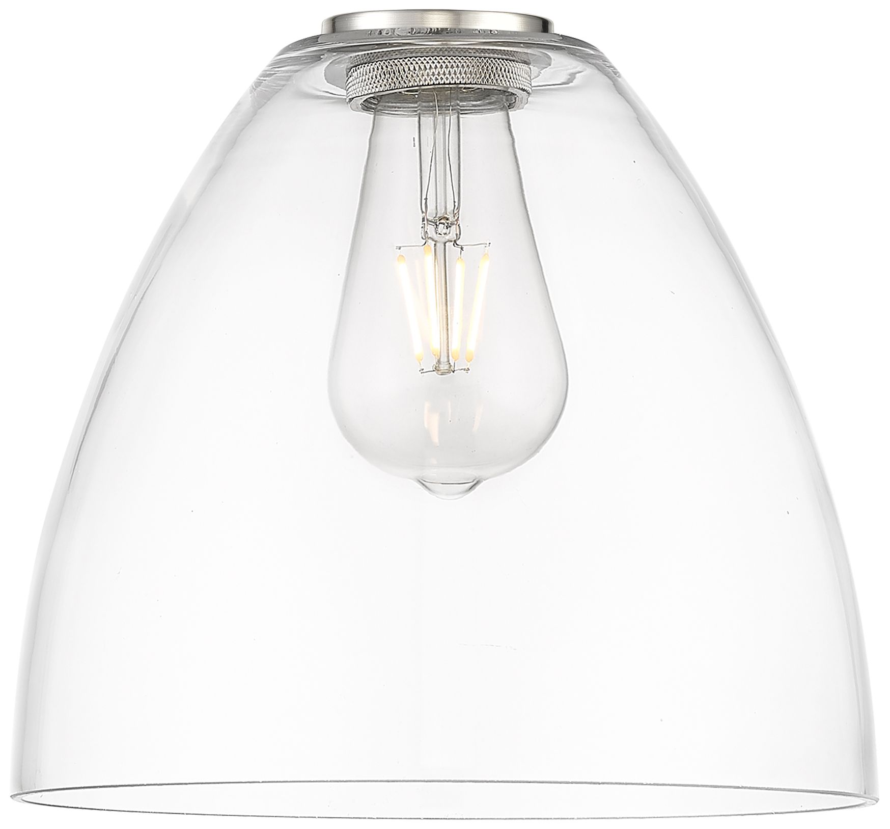 Image 3 Bristol 9"W Brushed Satin Nickel Mini Pendant w/ Clear Shade more views