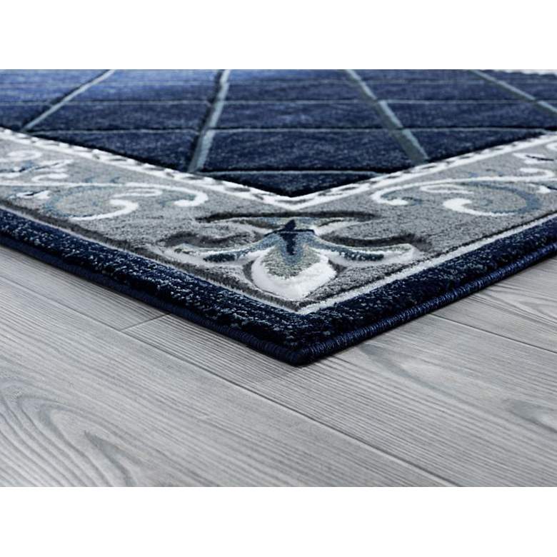Image 3 Bristol Altamont 10964 5'3"x7'6" Ivory Navy Area Rug more views