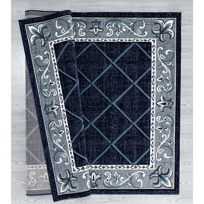 Image 4 Bristol Altamont 10964 5'3"x7'6" Ivory Navy Area Rug more views