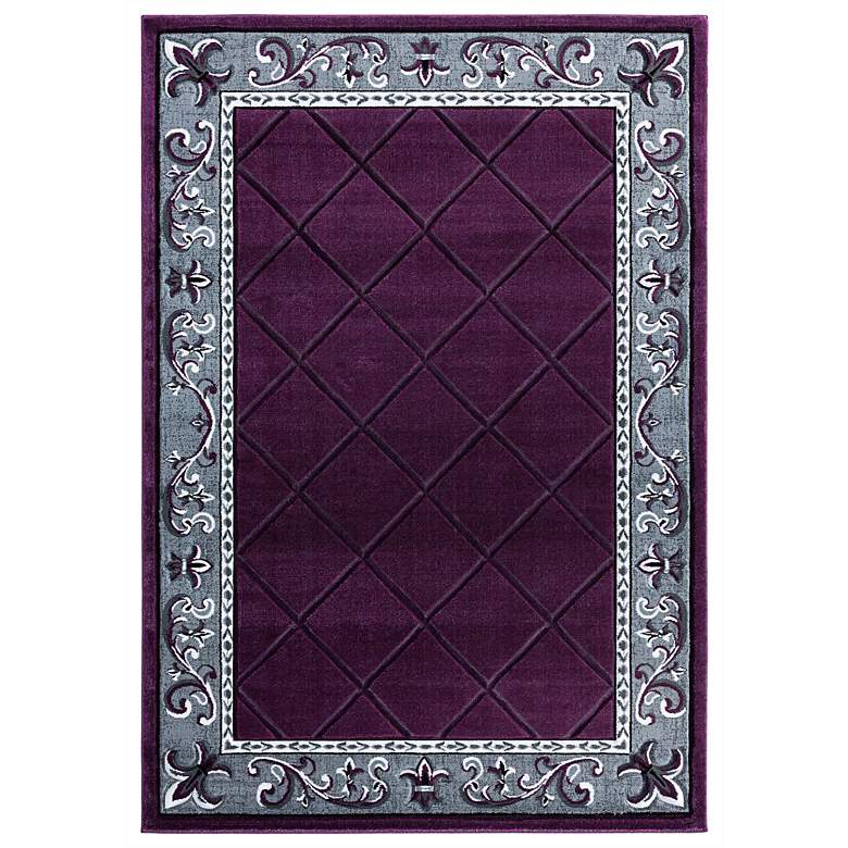 Image 2 Bristol Altamont 10982 5'3"x7'6" Ivory Purple Plum Area R