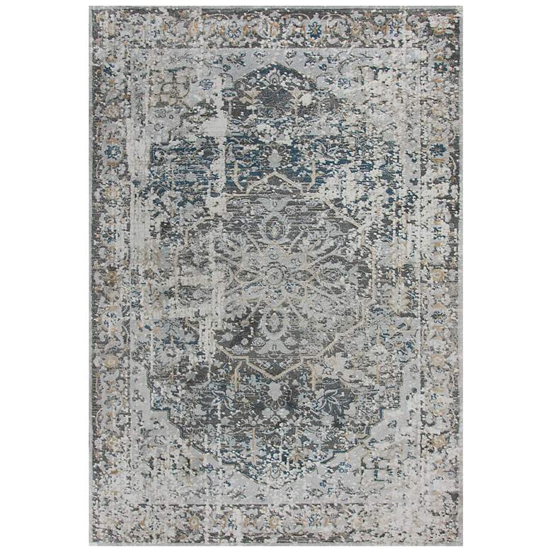 Image 2 Bristol BRS106 5'3"x7'6" Blue and Gray Rectangular Area R