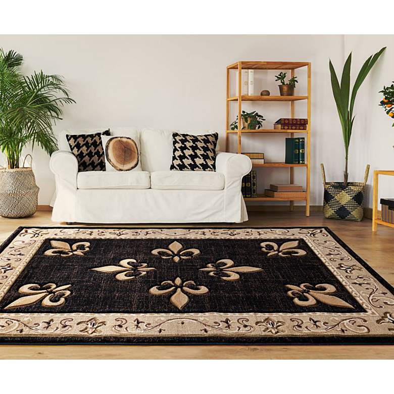 Image 1 Bristol Casselton 11026 5'3"x7'6" Gold Beige Area Rug
