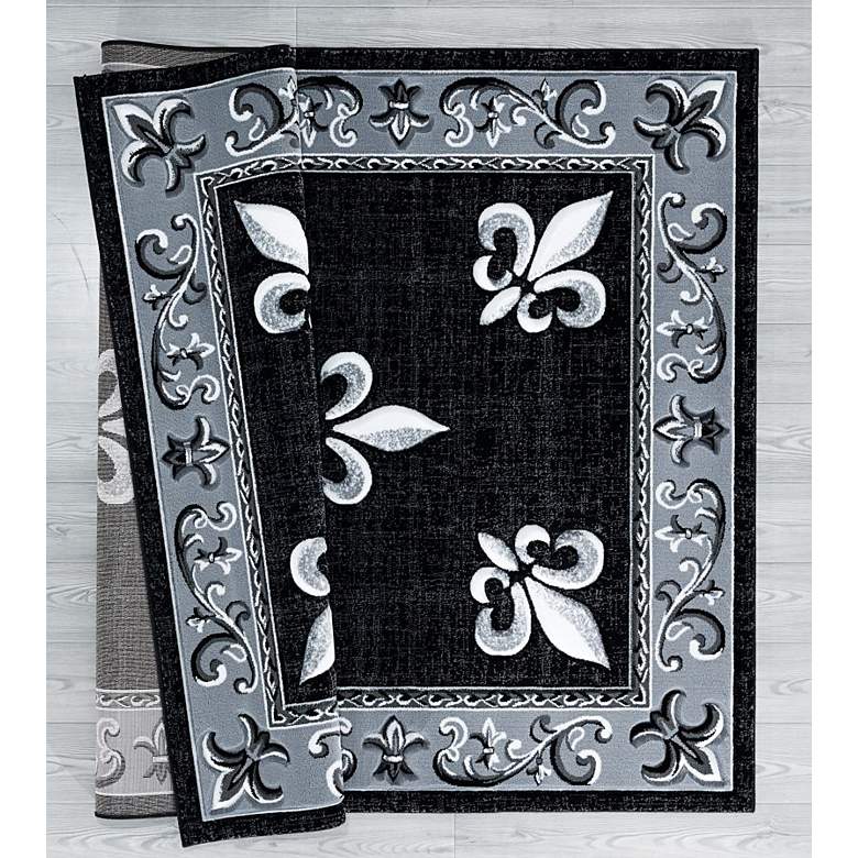 Image 4 Bristol Casselton 11070 5'3"x7'6" White Charcoal Area Rug more views