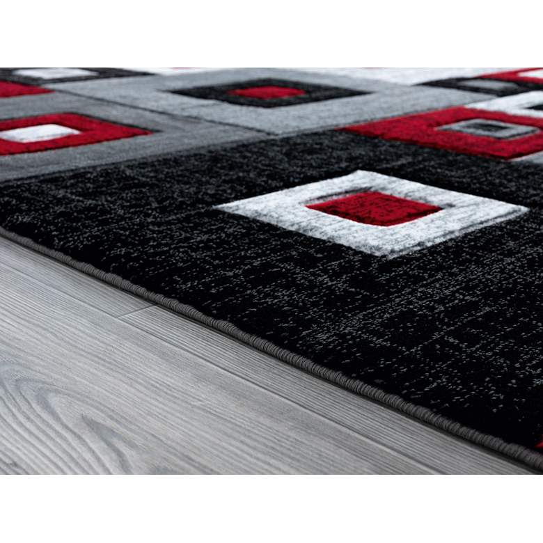 Image 4 Bristol Cicero 10230 5'3"x7'6" Red Gray Rectangular Area more views