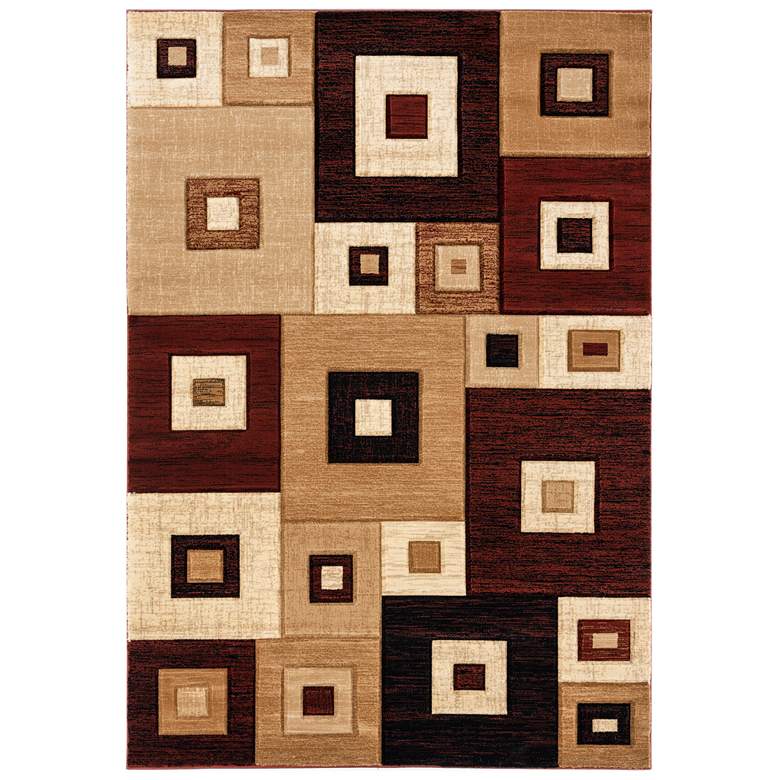 Image 2 Bristol Cicero 10234 5'3"x7'6" Burgundy Brown Area Rug