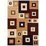 2_Bristol Cicero 10234 5'3"x7'6" Burgundy Brown Area Rug