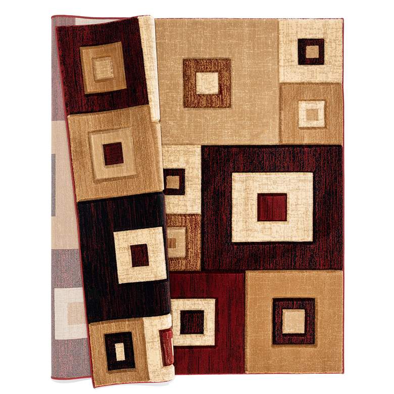 Image 6 Bristol Cicero 10234 5'3"x7'6" Burgundy Brown Area Rug more views