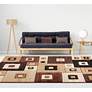 1_Bristol Cicero 10250 5'3"x7'6" Chocolate Brown Area Rug