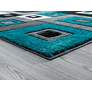 3_Bristol Cicero 10269 5'3"x7'6" Turquoise Gray Area Rug more views