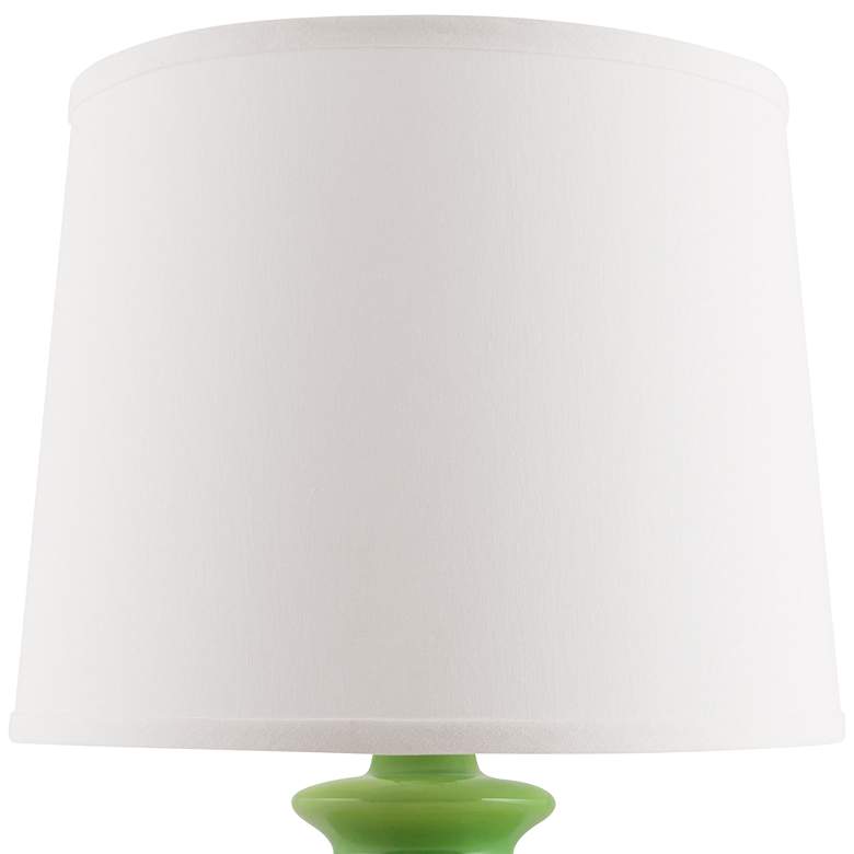 Image 4 Bristol Clover Green Accent Outlet Table Lamp w/ USB Port more views