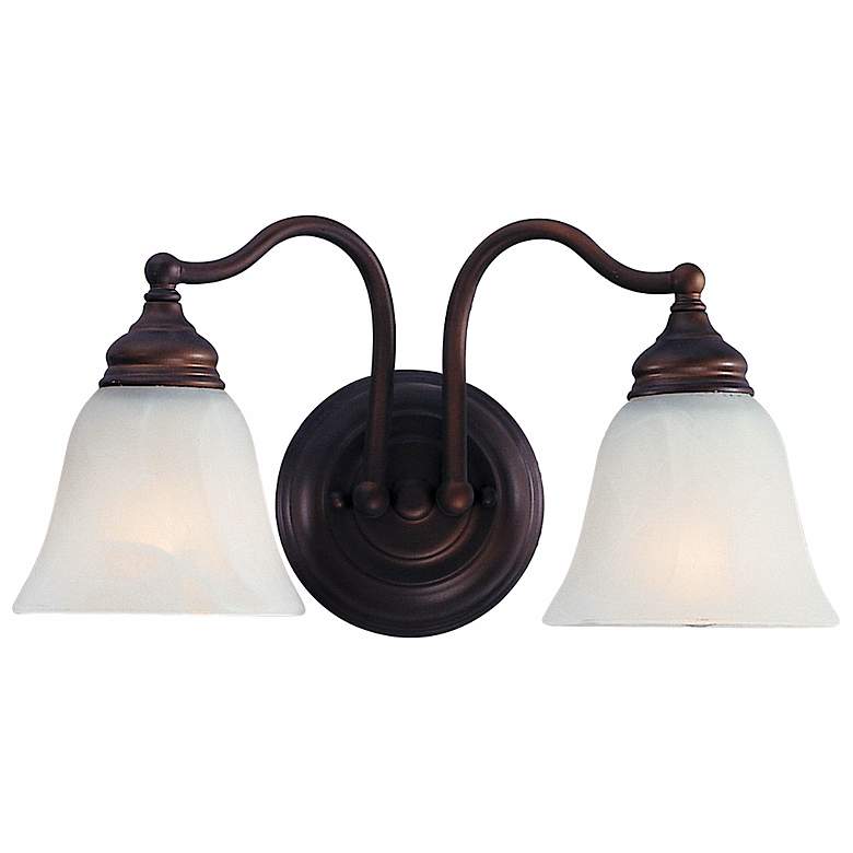 Image 1 Bristol Collection Bronze 15" Wide 2 Light Bath Fixture