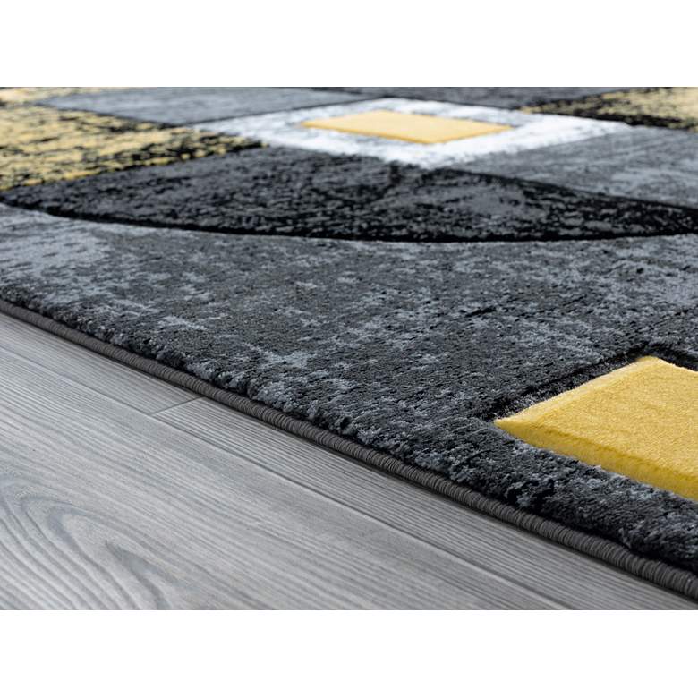 Image 4 Bristol Epsilon 10112 5'3"x7'6" Yellow Gray Area Rug more views