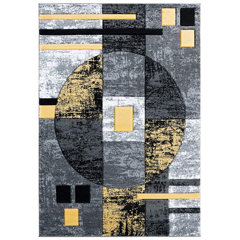 Image 2 Bristol Epsilon 10112 7'10"x10'6" Yellow Gray Area Rug