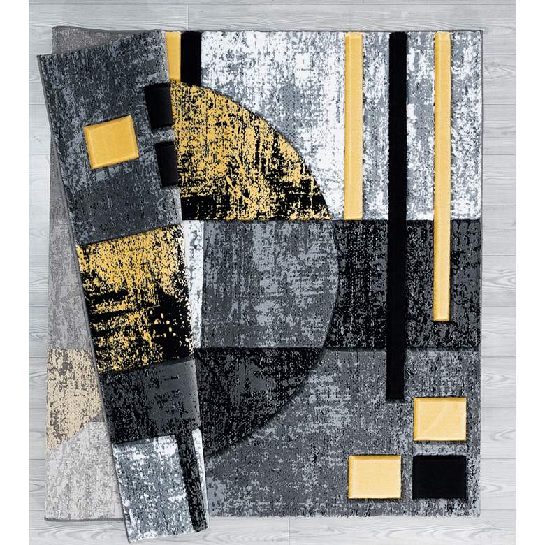 Image 5 Bristol Epsilon 10112 7'10"x10'6" Yellow Gray Area Rug more views